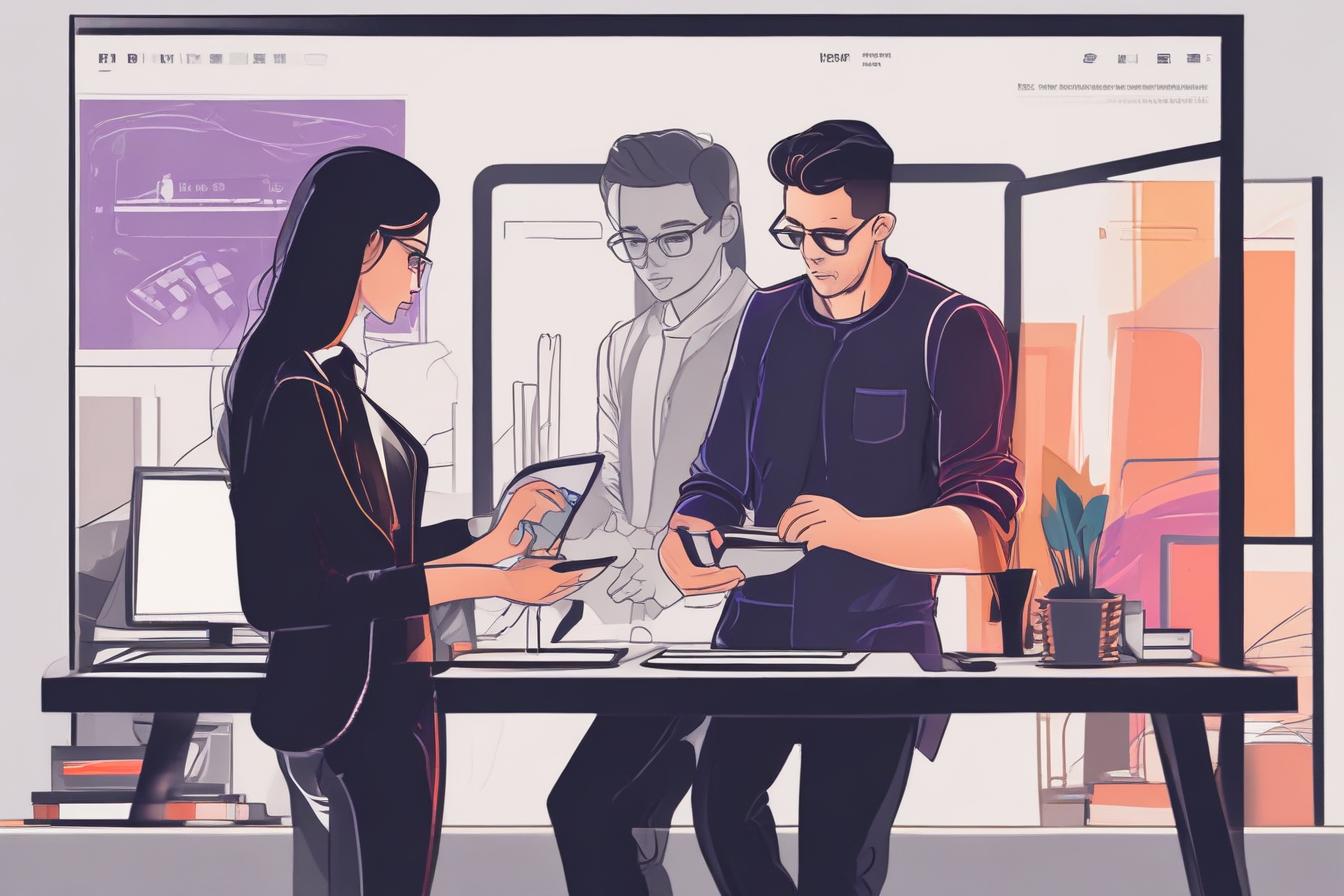 a designer using a design tool to create a consistent dark mode experience across multiple devices