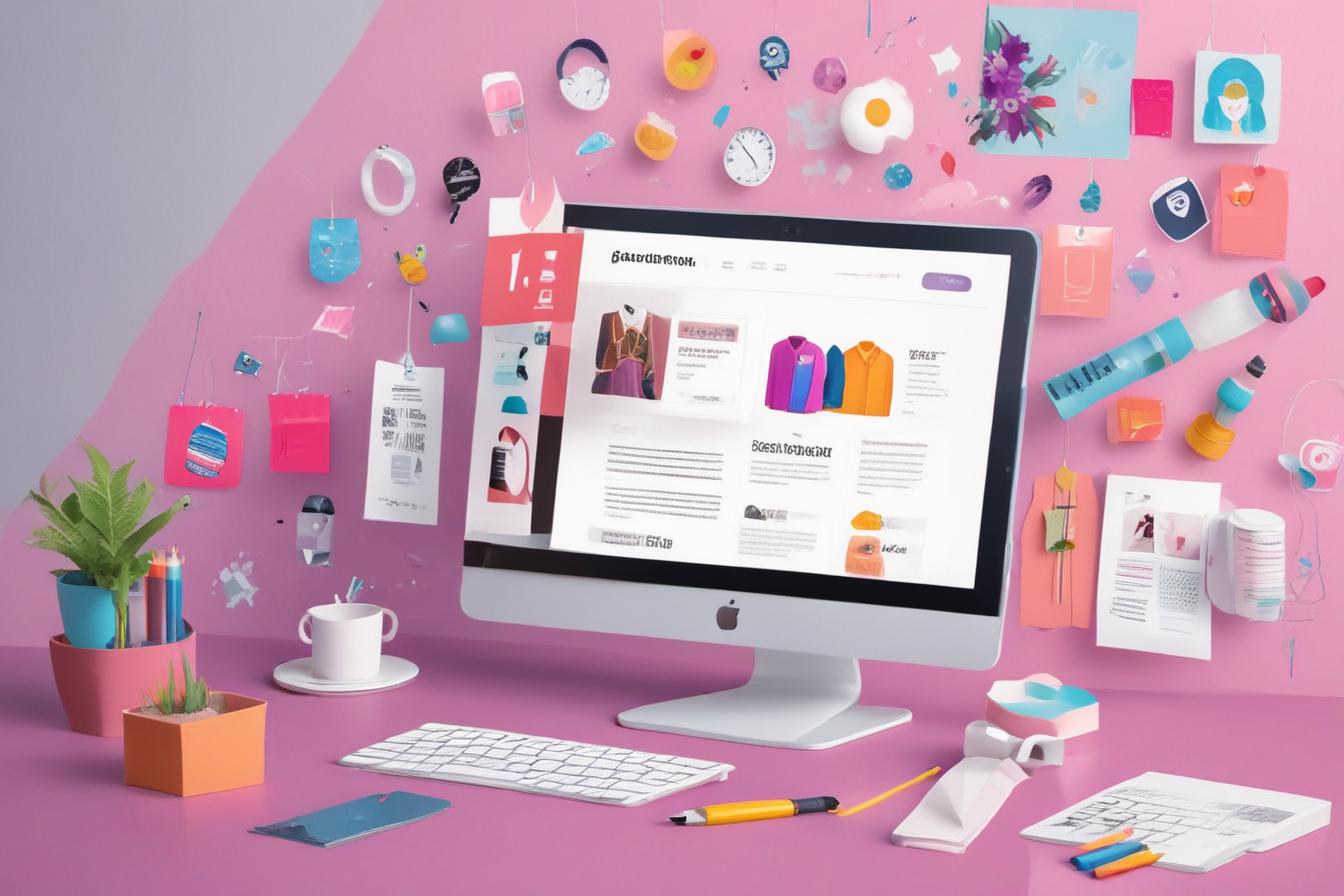 images de produits de haute qualité présentées sur un site web