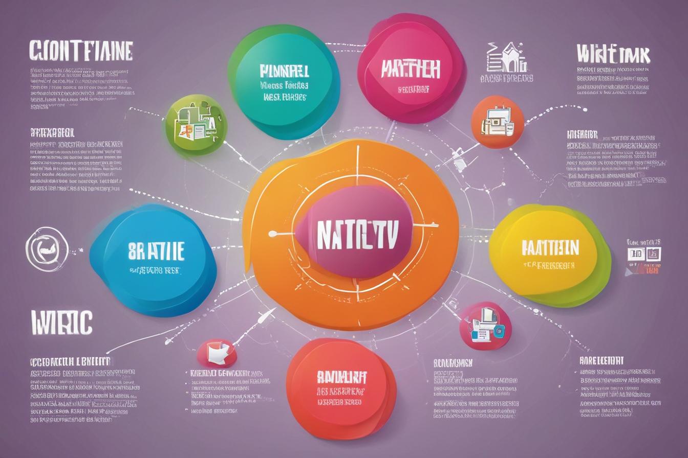 content marketing strategy diagram showing key components