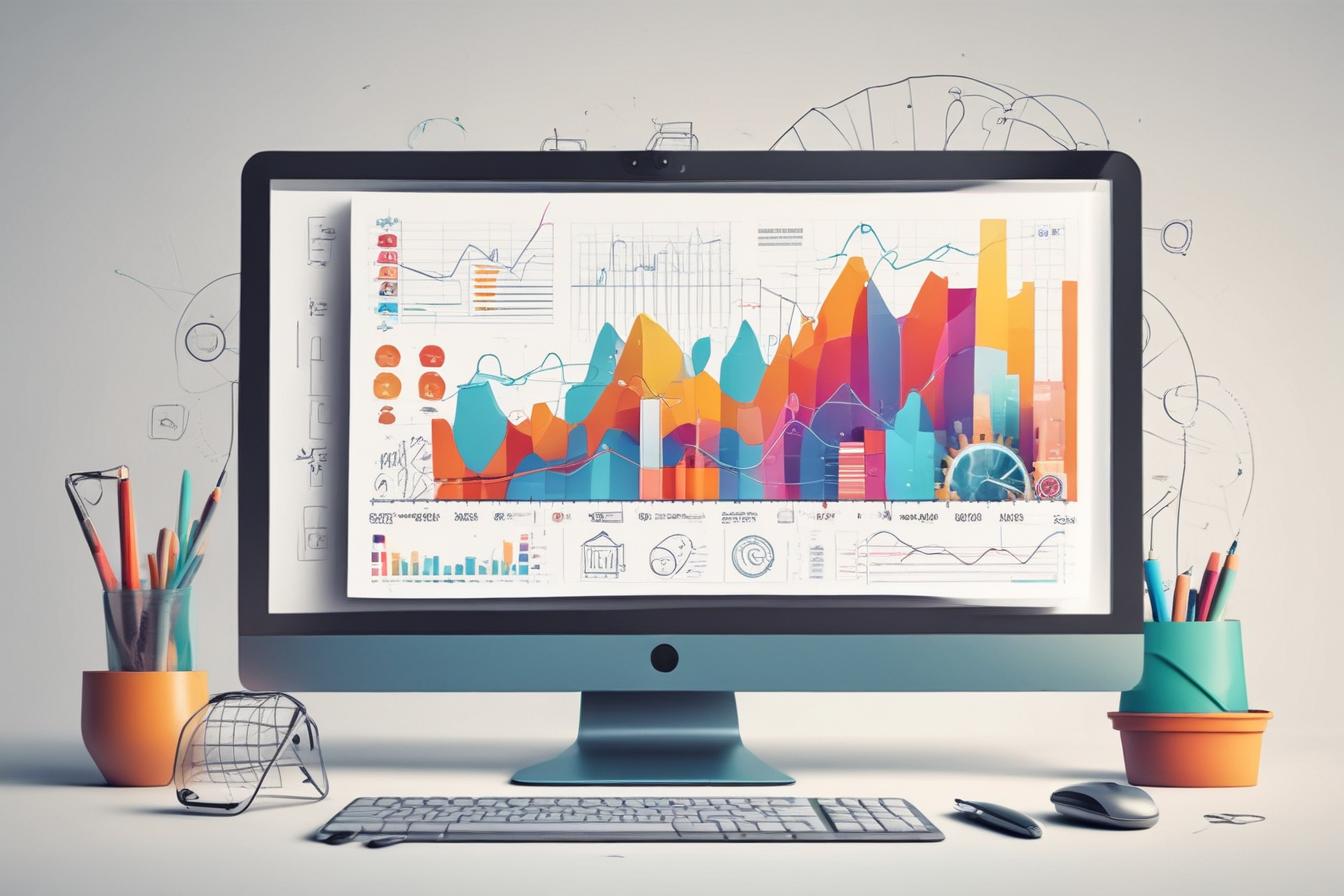 une image montrant des graphiques d'analyse de données pour l'optimisation des fiches produits