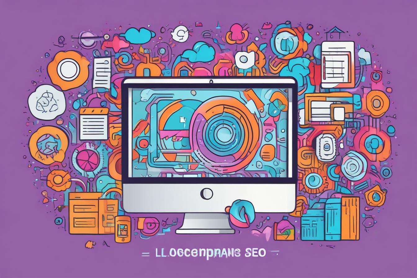 Image symbolisant le travail d'optimisation SEO du contenu, avec des graphiques et des mots-clés importants