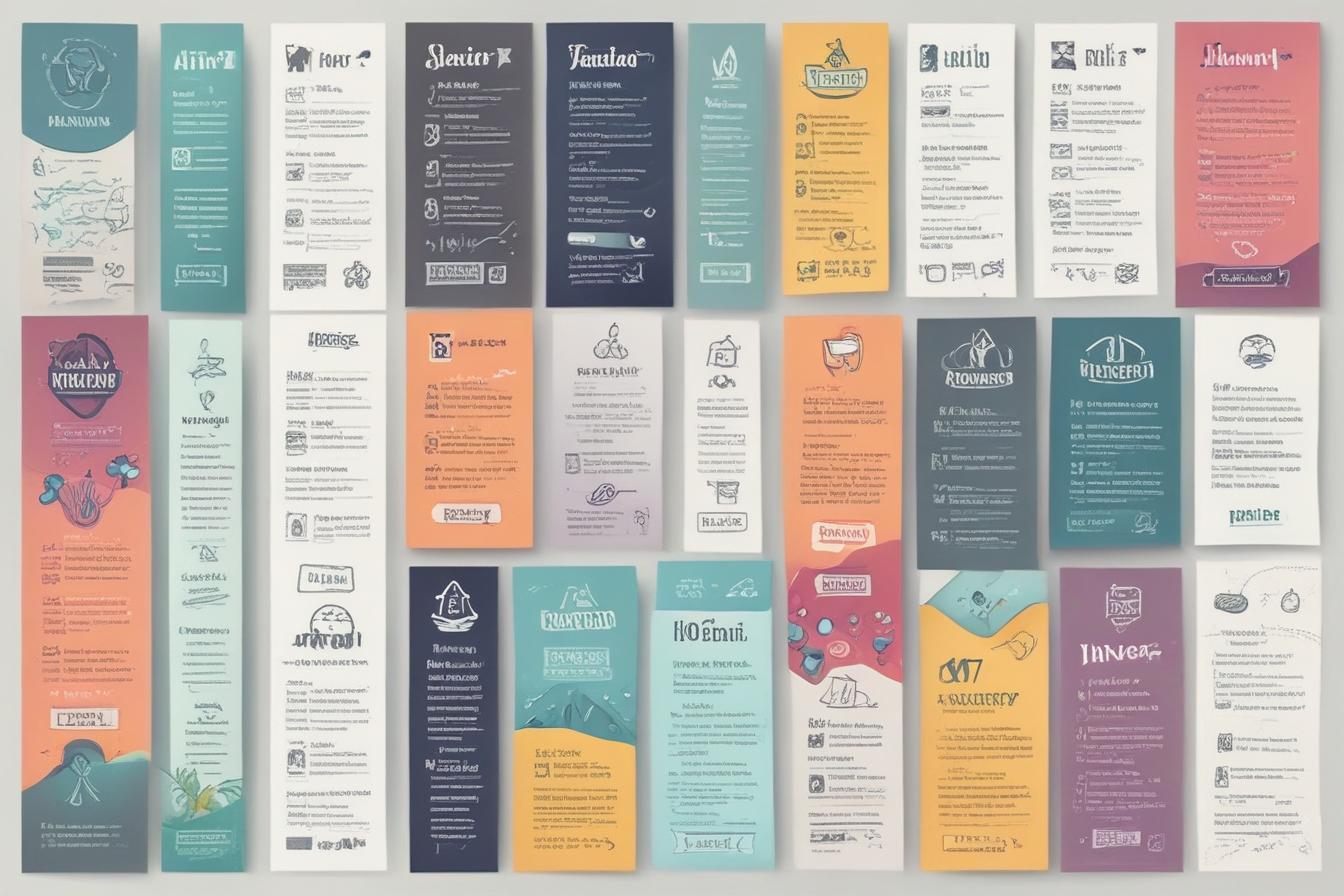 image illustrant différents types de menus de navigation