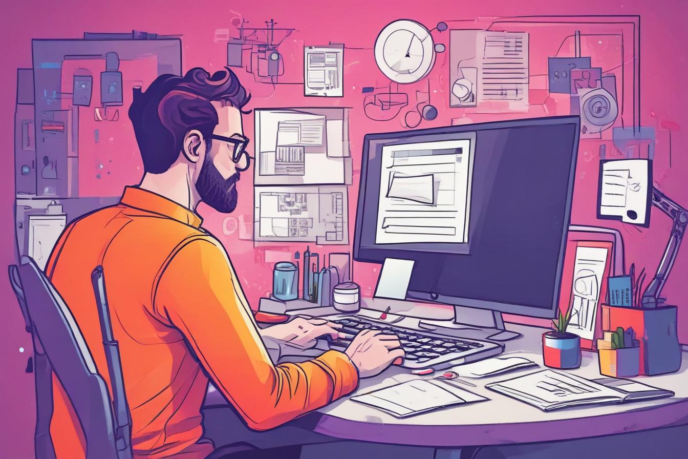 image of a web developer working on improving the accessibility of a website