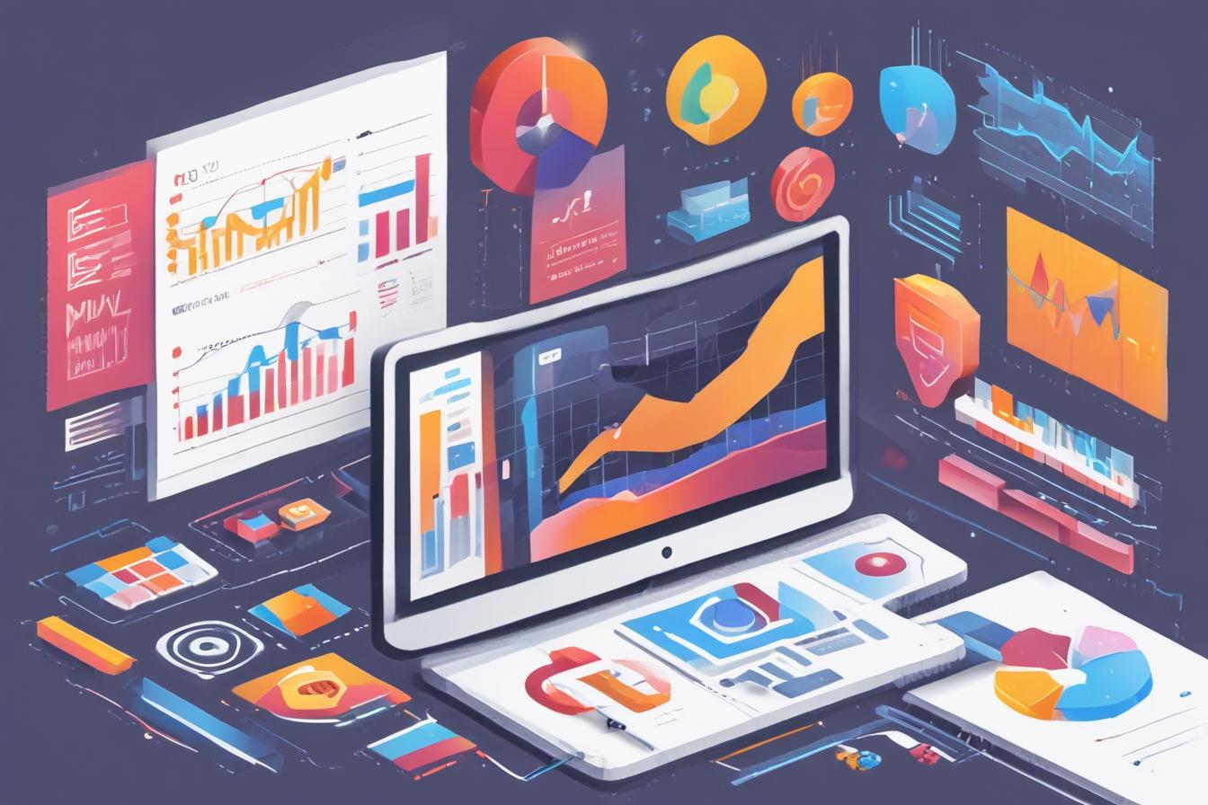 charts and graphs visualizing content marketing ROI metrics